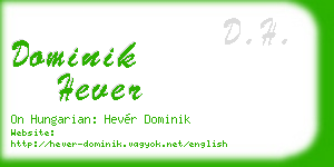dominik hever business card