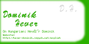 dominik hever business card